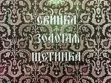 Обложка диафильма «Свинка - золотая щетинка»