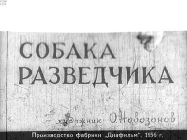 Обложка диафильма «Собака разведчика»