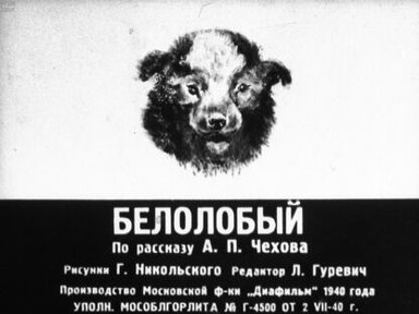 Обложка диафильма «Белолобый»