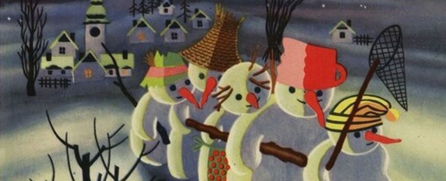 Солнышко и снежные человечки илл