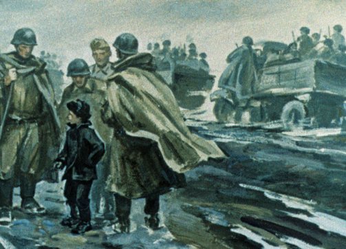 Книги про войну. Книжные герои – в кадре диафильма